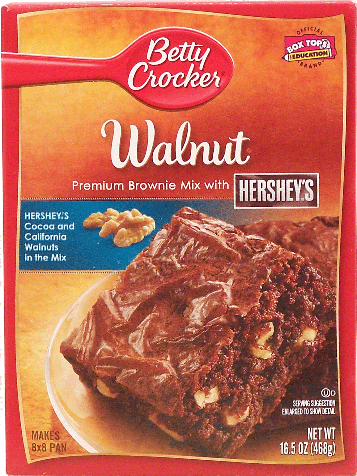 Betty Crocker  walnut brownie mix with Hershey's, makes 8x8 pan Full-Size Picture